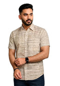 Badbrook Men's Solid Linen Blend Shirt | Regular Fit Full Sleeve